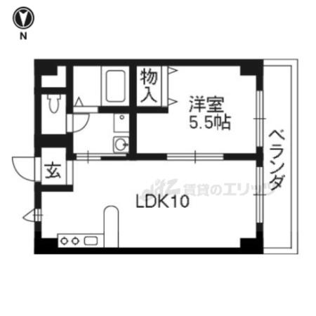 ファミーユ長谷川(1LDK/1階)の間取り写真