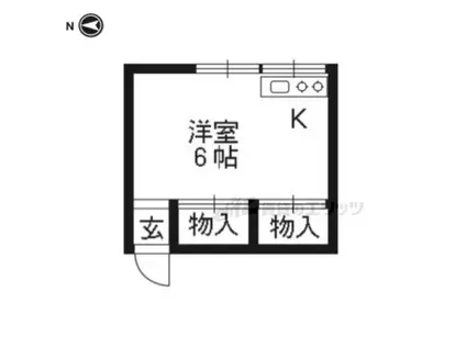 松井荘東館(ワンルーム/2階)の間取り写真