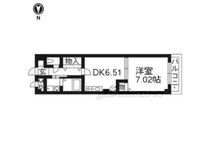 ジェルメシームリー椿(1DK/1階)の間取り写真