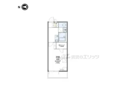 レオパレス ビューヒルズテン(1K/3階)の間取り写真