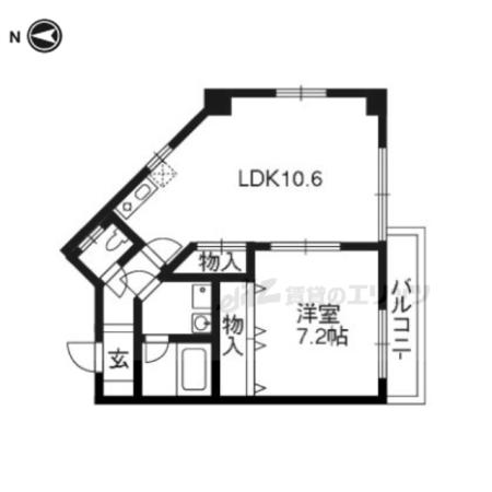 SION(1LDK/3階)の間取り写真