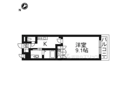プエルタ(1K/2階)の間取り写真