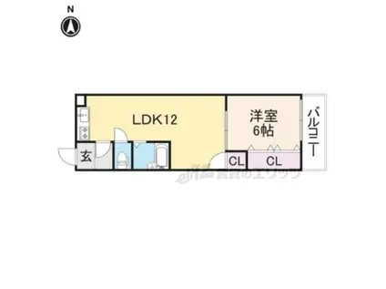 レオハイム長尾(1LDK/5階)の間取り写真