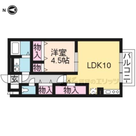 瀬田メディエートプラザC(1LDK/2階)の間取り写真