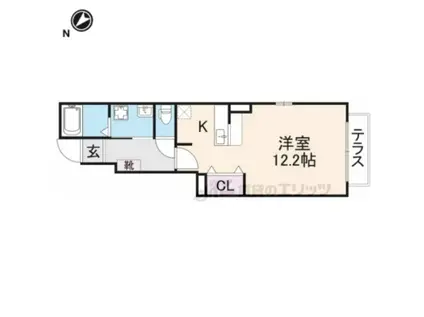 エクセランクール(1K/1階)の間取り写真