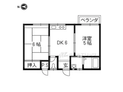 ブランソレイユ(2DK/3階)の間取り写真