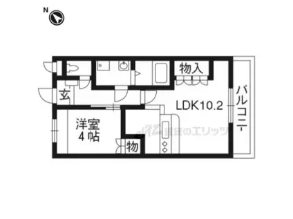 プラントフィールド(1LDK/2階)の間取り写真