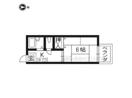 メゾンド静市(1K/2階)の間取り写真