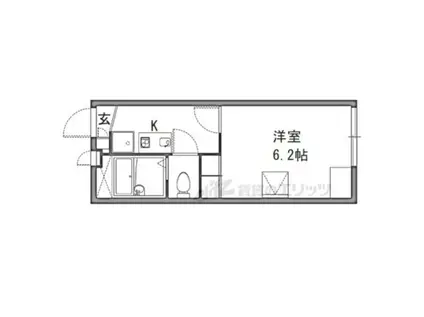 レオパレスオーキッド(1K/1階)の間取り写真
