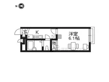 レオパレス フォーレ(1K/1階)の間取り写真