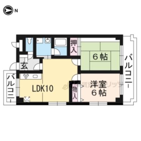 プレディオ・サン(2LDK/3階)の間取り写真