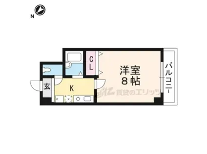 グッドライフ南草津(1K/3階)の間取り写真