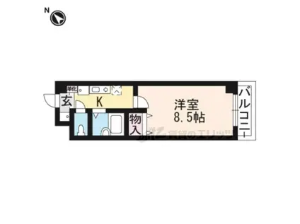 プリオールZEN弐番館(1K/7階)の間取り写真