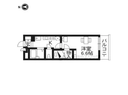 レオパレスプリオール東山(1K/3階)の間取り写真