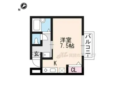 ハイツ二軒茶屋(ワンルーム/1階)の間取り写真