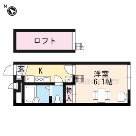 レオパレスビューテラスフジミ(1K/1階)の間取り写真