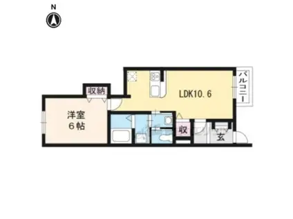 スイートハウス藤(1LDK/1階)の間取り写真