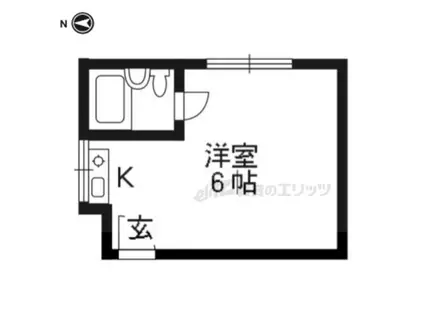 メディナ上花山(ワンルーム/3階)の間取り写真
