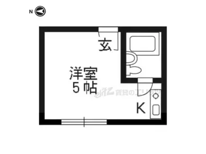 メディナ上花山(ワンルーム/2階)の間取り写真