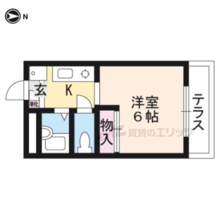 メゾンリッツ(1K/1階)の間取り写真