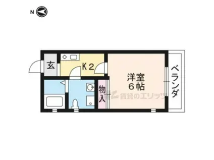 サイト京都西院(1K/3階)の間取り写真