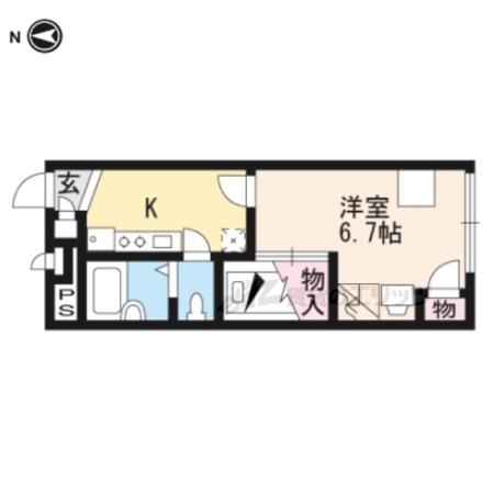 レオパレス石塚(1K/2階)の間取り写真