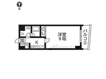 アルビオン(1K/7階)の間取り写真