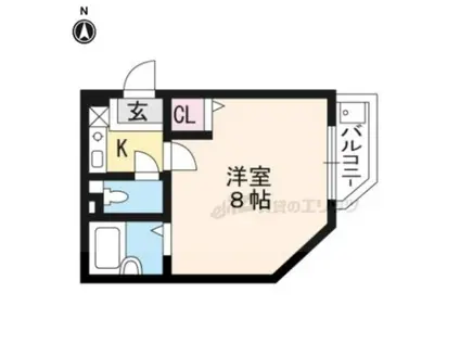 まどろみ荘(1K/2階)の間取り写真