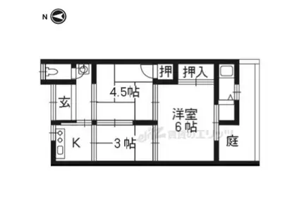 阪急電鉄京都線 東向日駅 徒歩14分 1階建 築58年(3K)の間取り写真