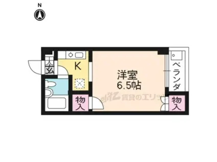 シェルブリュー西院(1K/4階)の間取り写真