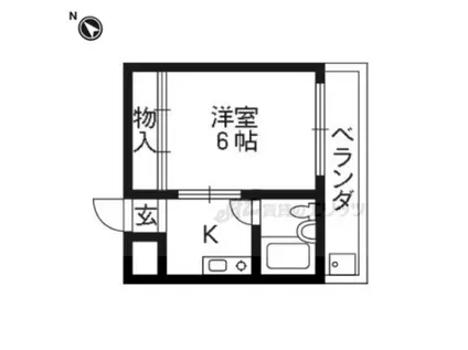 大喜マンション(1K/3階)の間取り写真