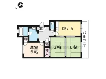 フェリカ葉山(3DK/4階)の間取り写真