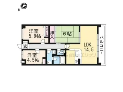 ユーフォリア(3LDK/2階)の間取り写真