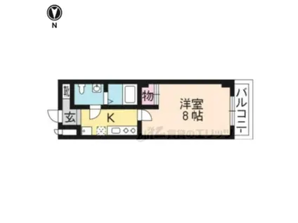 フラッティ壬生坊城(1K/7階)の間取り写真