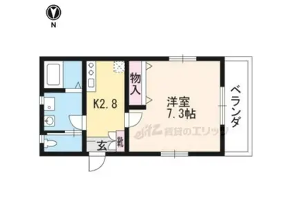 五反田ハイツ(1K/2階)の間取り写真