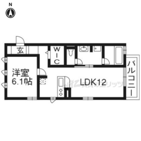 エスポワールヴィラA棟(1LDK/2階)の間取り写真