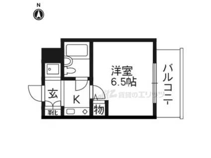 DETOM-1 西陣 (1K/3階)の間取り写真