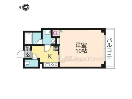 ソレイユ京衣笠(1K/1階)の間取り写真