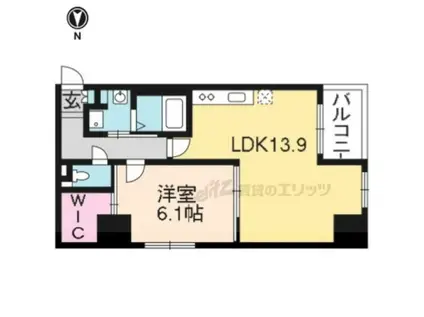 KOTO二条(1LDK/6階)の間取り写真