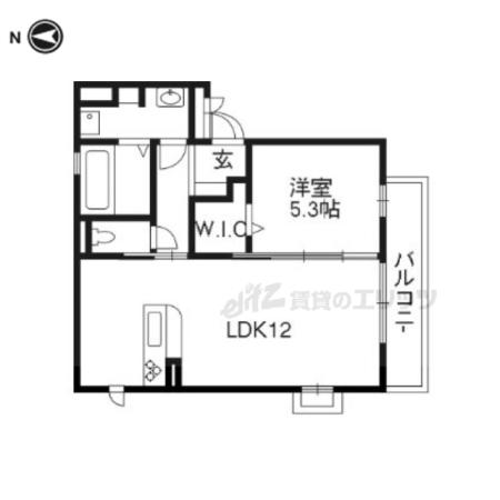 シュトラーセ壬生辻町(1LDK/3階)の間取り写真