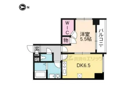 GLANZ七条通(1DK/7階)の間取り写真