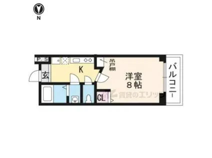 カーサフォレスタ(1K/4階)の間取り写真