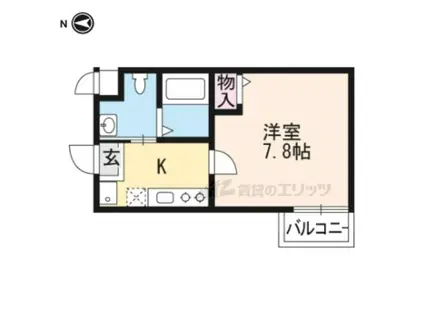 カーサフォレスタ(1K/2階)の間取り写真