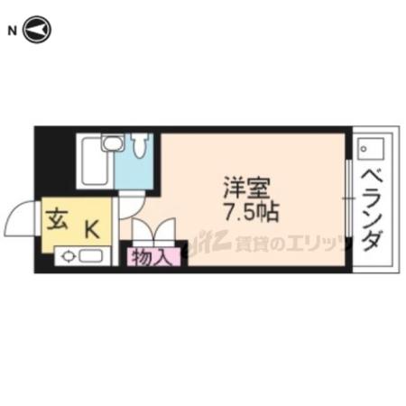 ユース32(1K/5階)の間取り写真