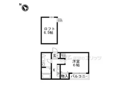 ラ・シャンス(1K/2階)の間取り写真