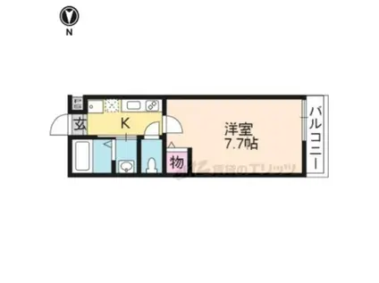 エムズ天神川御池(1K/4階)の間取り写真