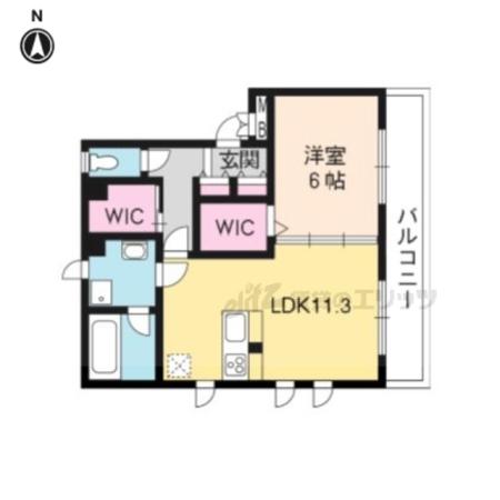ベル ブランチ(1LDK/1階)の間取り写真