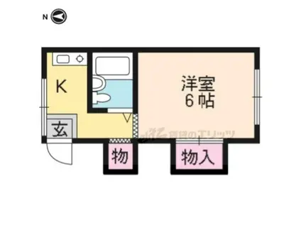 巽荘2号館(1K/2階)の間取り写真