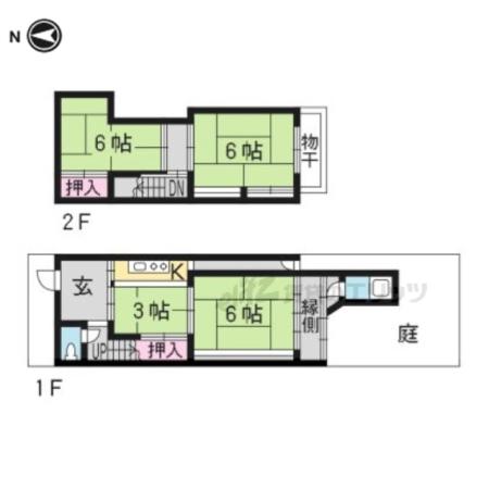 京福北野線 北野白梅町駅 徒歩7分 1階建 築92年(4K)の間取り写真