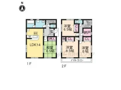 東海道本線 瀬田駅(滋賀) 徒歩26分 2階建 築13年(4LDK)の間取り写真